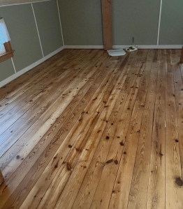 living room polished hardwood floor